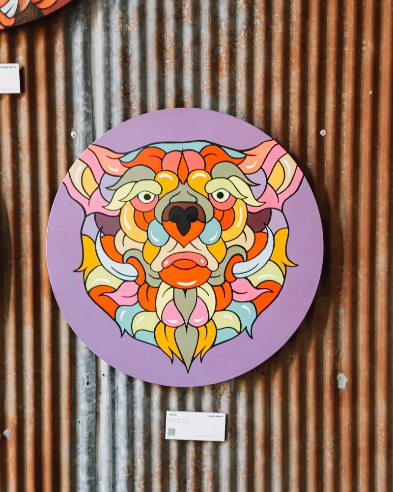 Bear, acrylic on canvas by redmuuk